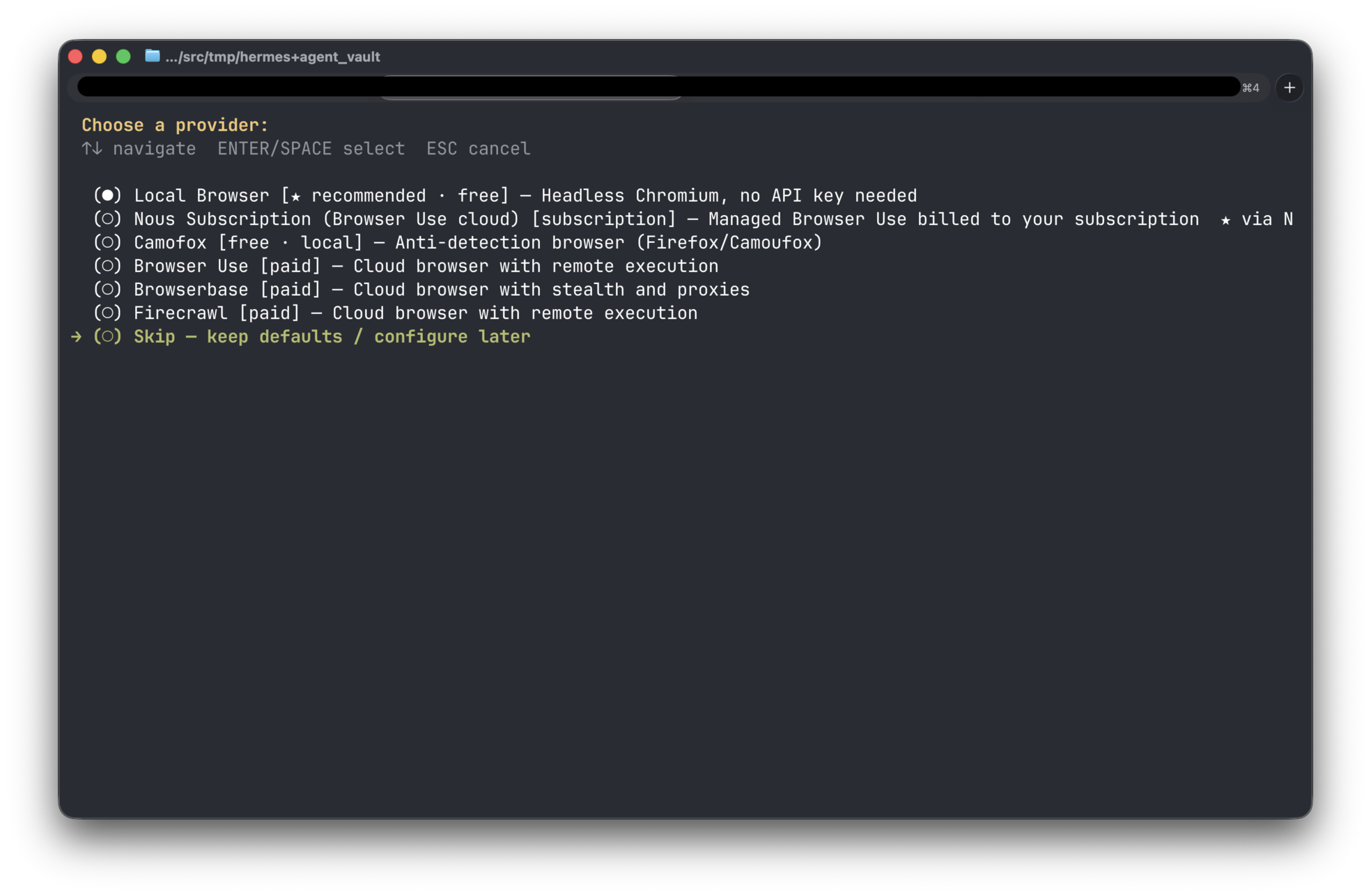 Hermes Agent - Setup - Other Settings 3